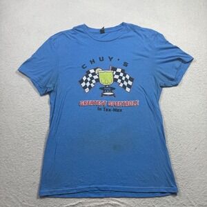 District Chuy's Graphic T-Shirt Mens L Blue Good Indy Greatest Spectacle Tee
